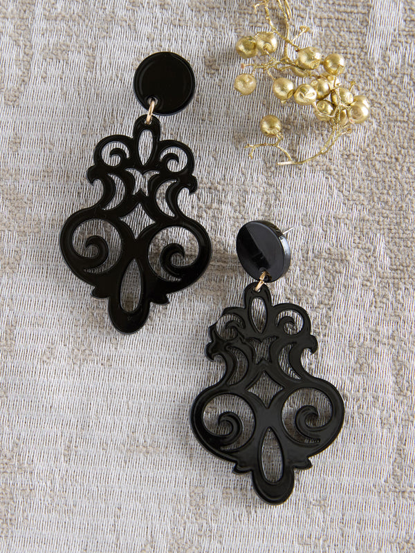 Go for Baroque Earrings — Black
