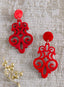 Go for Baroque Earrings — Red