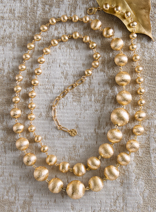 Golden Glow Beaded Necklace
