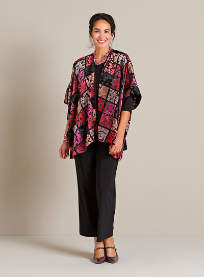 P90019 - Windowpane Velvet Topper Outfit
