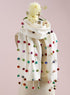 Sugar Sprinkles Felted Scarf — White