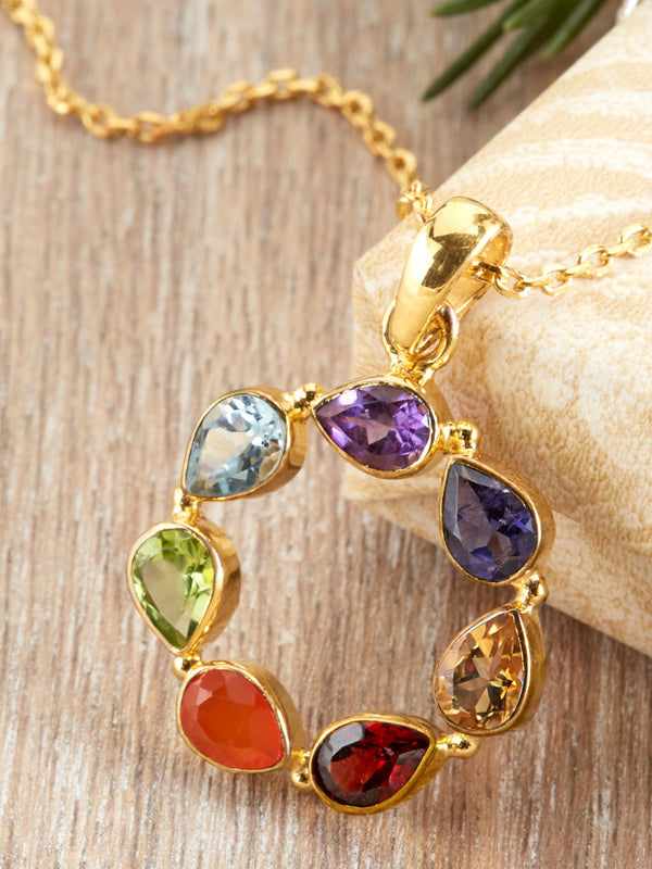 Rainbow Harmony Gemstone Necklace