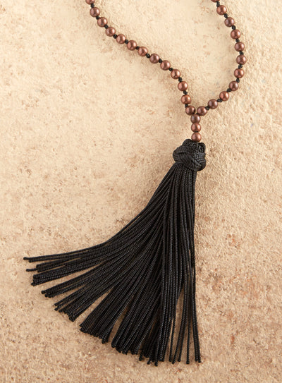 Moroccan Silk Tassel Necklace