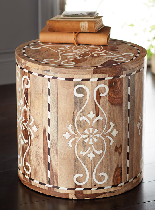 Rajasthan Inlaid Wooden Table