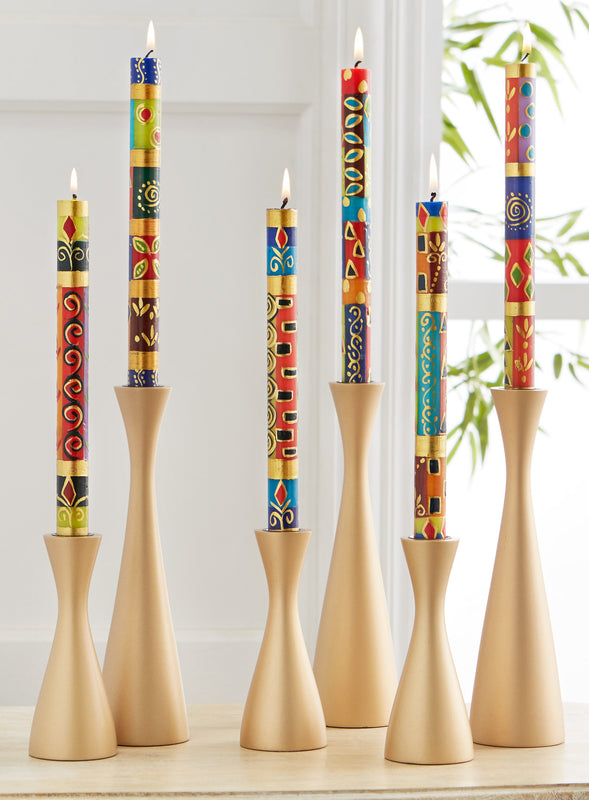 Golden Glow Hand-painted Candles