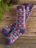 Cozy Alpaca Diamond Stripe Socks FINAL SALE (No Returns)