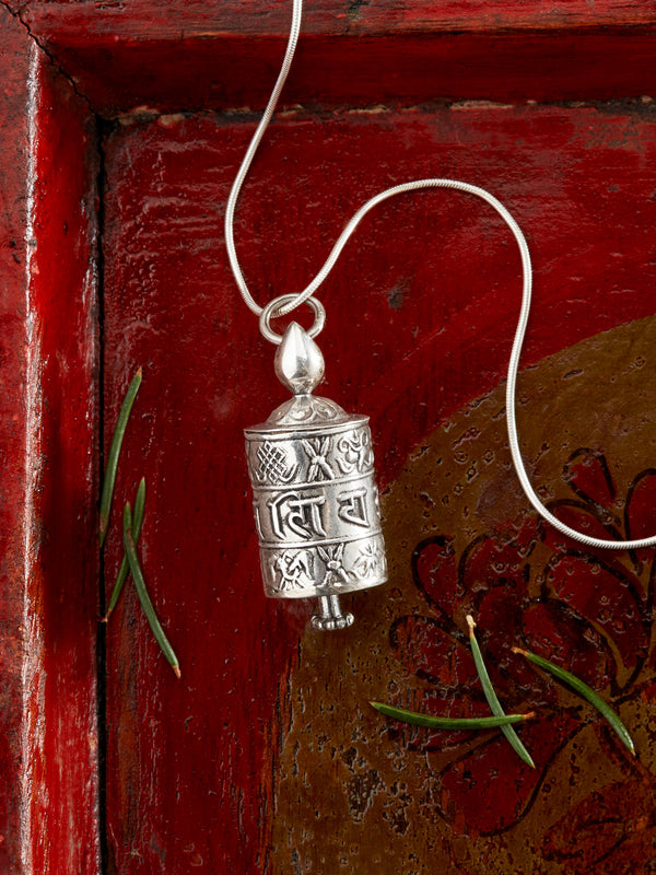 Tibetan Prayer Wheel Necklace