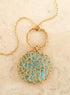 Roman Glass Gold Thread Necklace