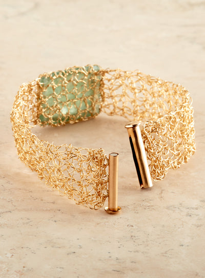 Roman Glass Gold Thread Bracelet