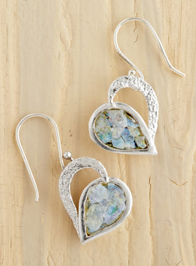 Hearts on Fire Roman Glass Earrings
