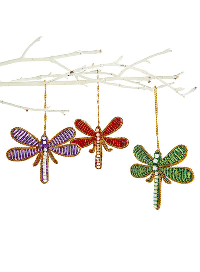 Auspicious Dragonfly Ornaments - Set of 3
