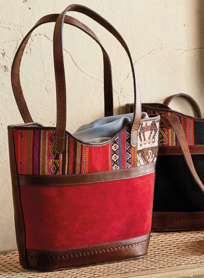 Illimani Wool and Suede Tote