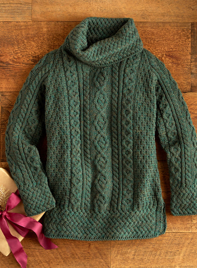Irish Trellis Turtleneck Sweater