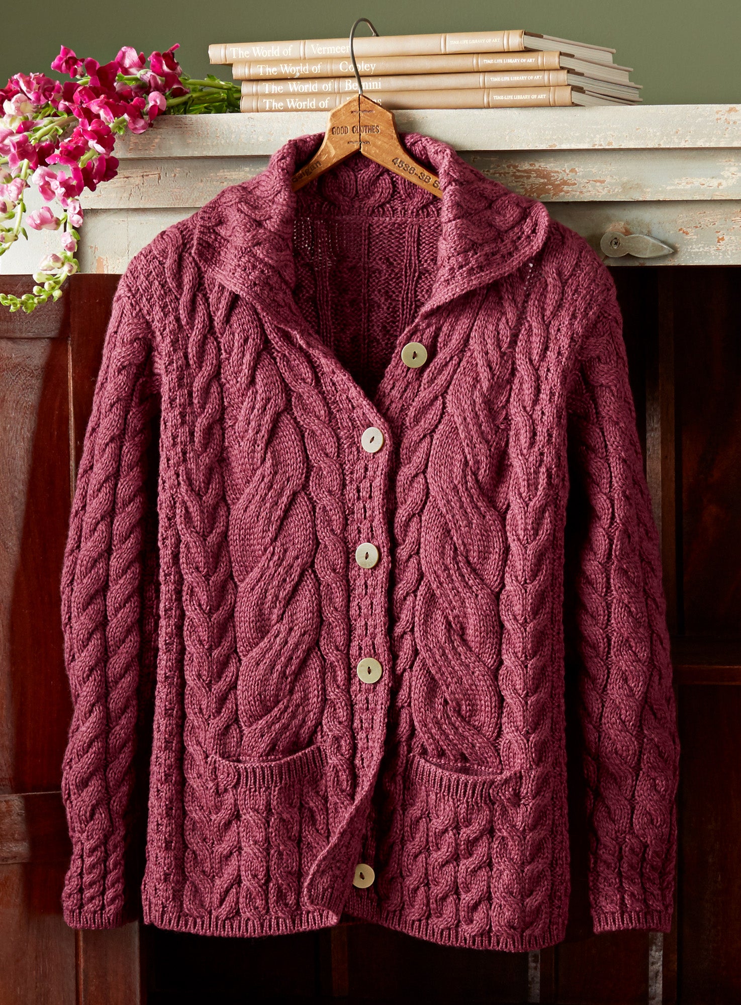 Irish Rose Cable Cardigan Petalura