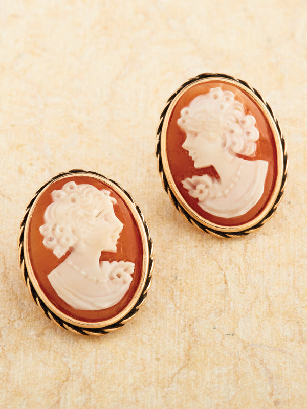 Torre del Greco Cameo Earrings