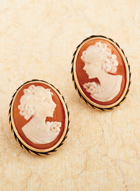 Torre del Greco Cameo Earrings