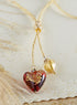 Two of Hearts Venetian Glass Necklace