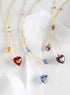 Two of Hearts Venetian Glass Necklace