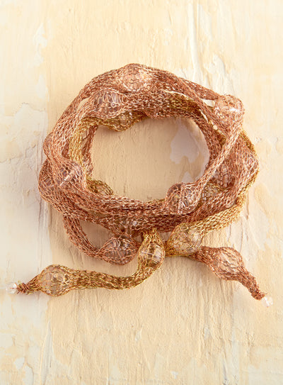 Copper and Silk Serpent Necklace