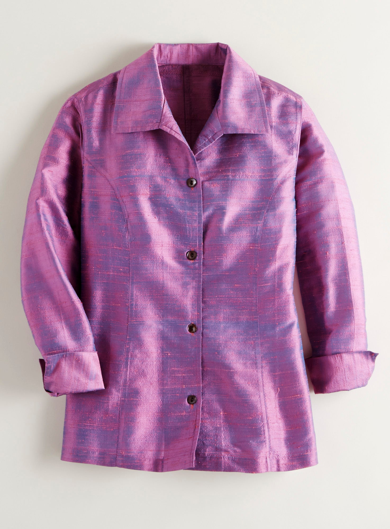 Silk hot sale shirt jacket