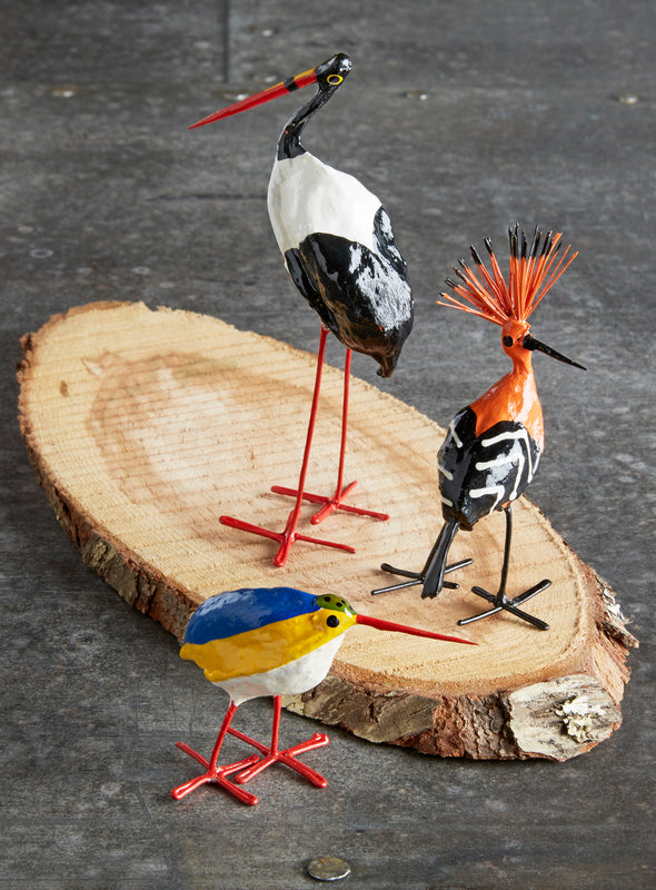 Hand-painted Seedpod Birds - Set of 3