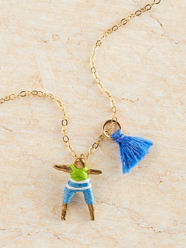 Guatemalan Worry Doll Necklace