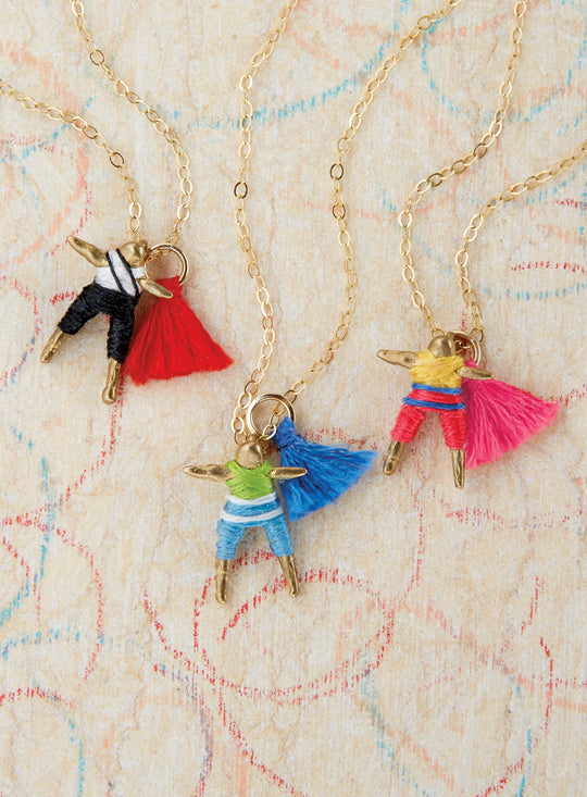 Guatemalan Worry Doll Necklace