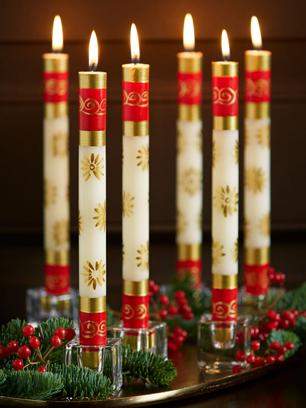 Festive Sun Hand-painted Candles