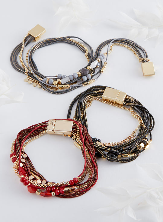 Lines and Layers Wrap Bracelet