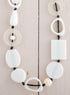 High Impact Modernist Necklace - White