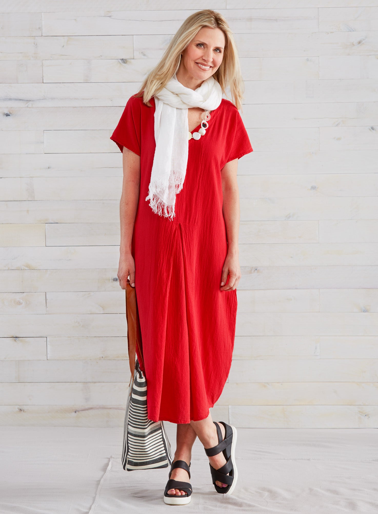 Captiva Drop-waist Cotton Gauze Dress FINAL SALE (No Returns