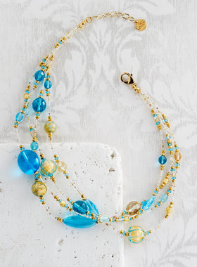 Venetian Twilight Glass Necklace