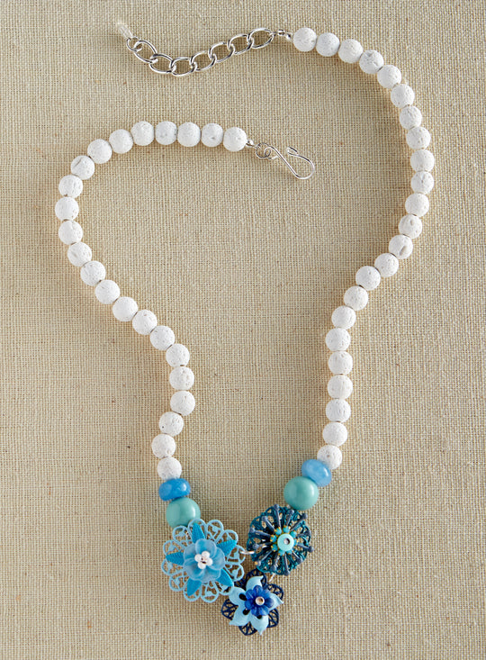 Winter Harbor Collage Necklace