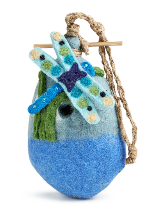 Petalura Dragonfly Felted Birdhouse