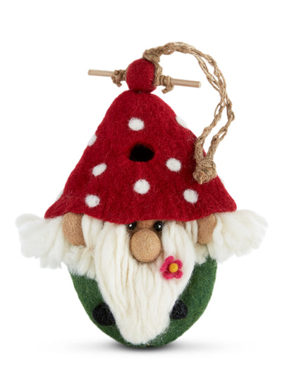 Gnome Home Hand-Felted Birdhouse