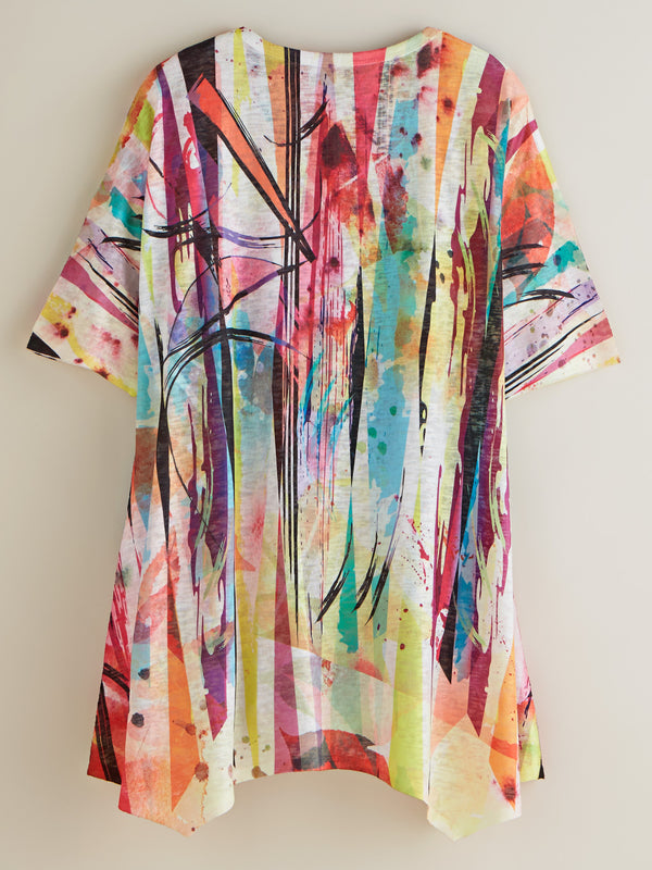 Color Wash Short-Sleeved Tunic