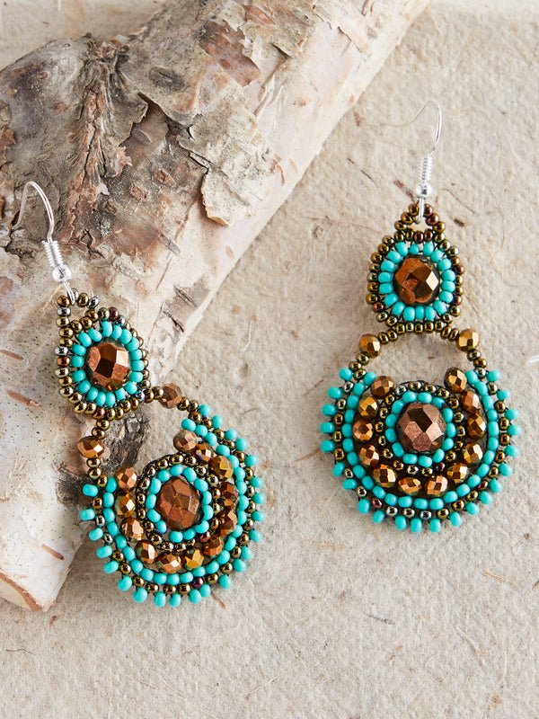 Guatemalan Lakeshore Beaded Earrings