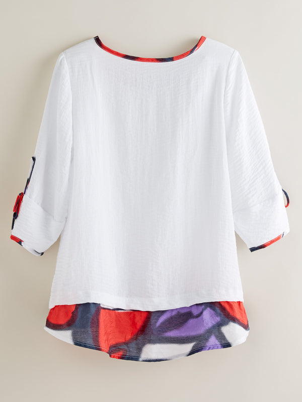 Double Take Contrast Top