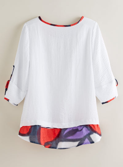 Double Take Contrast Top