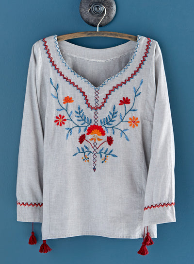 Wildflower Hand-embroidered Blouse
