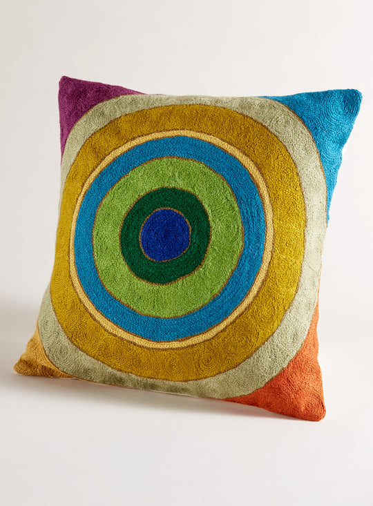 Prairie School Throw Pillow - Circles