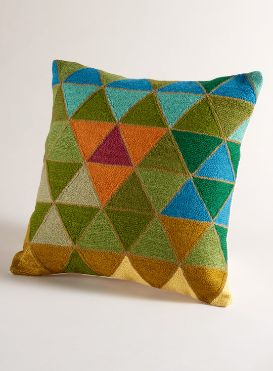 Prairie School Throw Pillow - Triangles