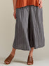 Crinkle Cotton Stripe Palazzo Pants