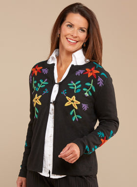 Mountain Flowers Reversible Cardigan