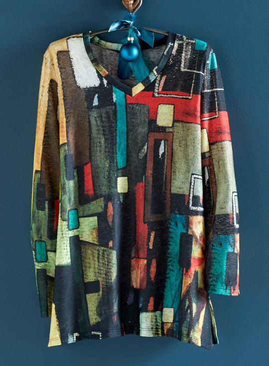 Gallery-Goer Geometric Tunic