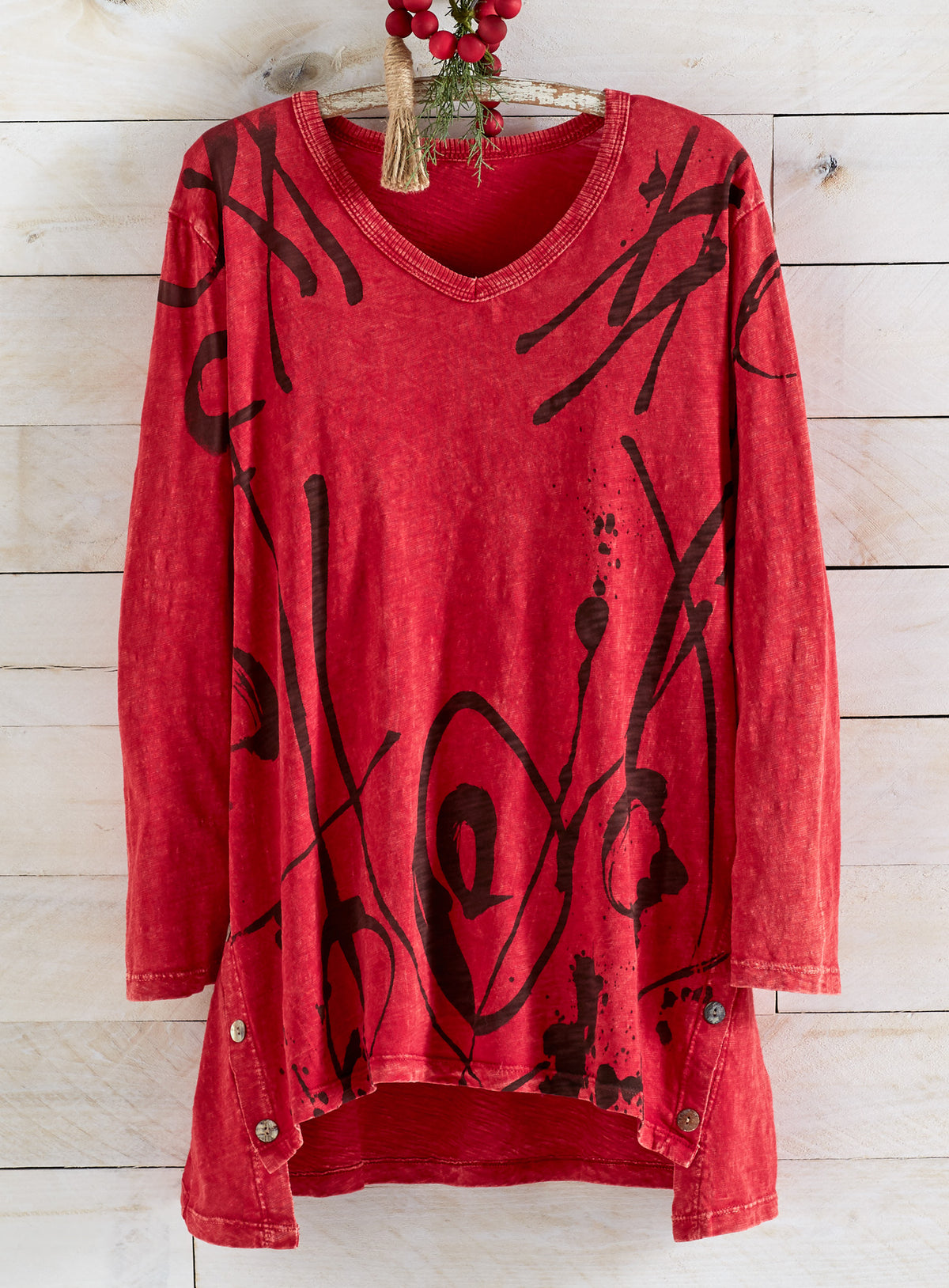 Tunic Letters Red Letter Day Button Tunic | Petalura
