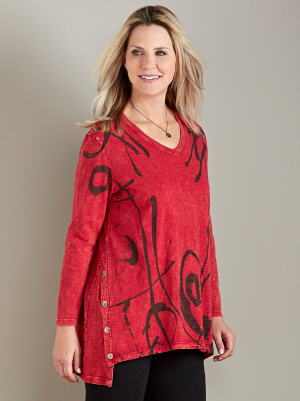 Red Letter Day Button Tunic