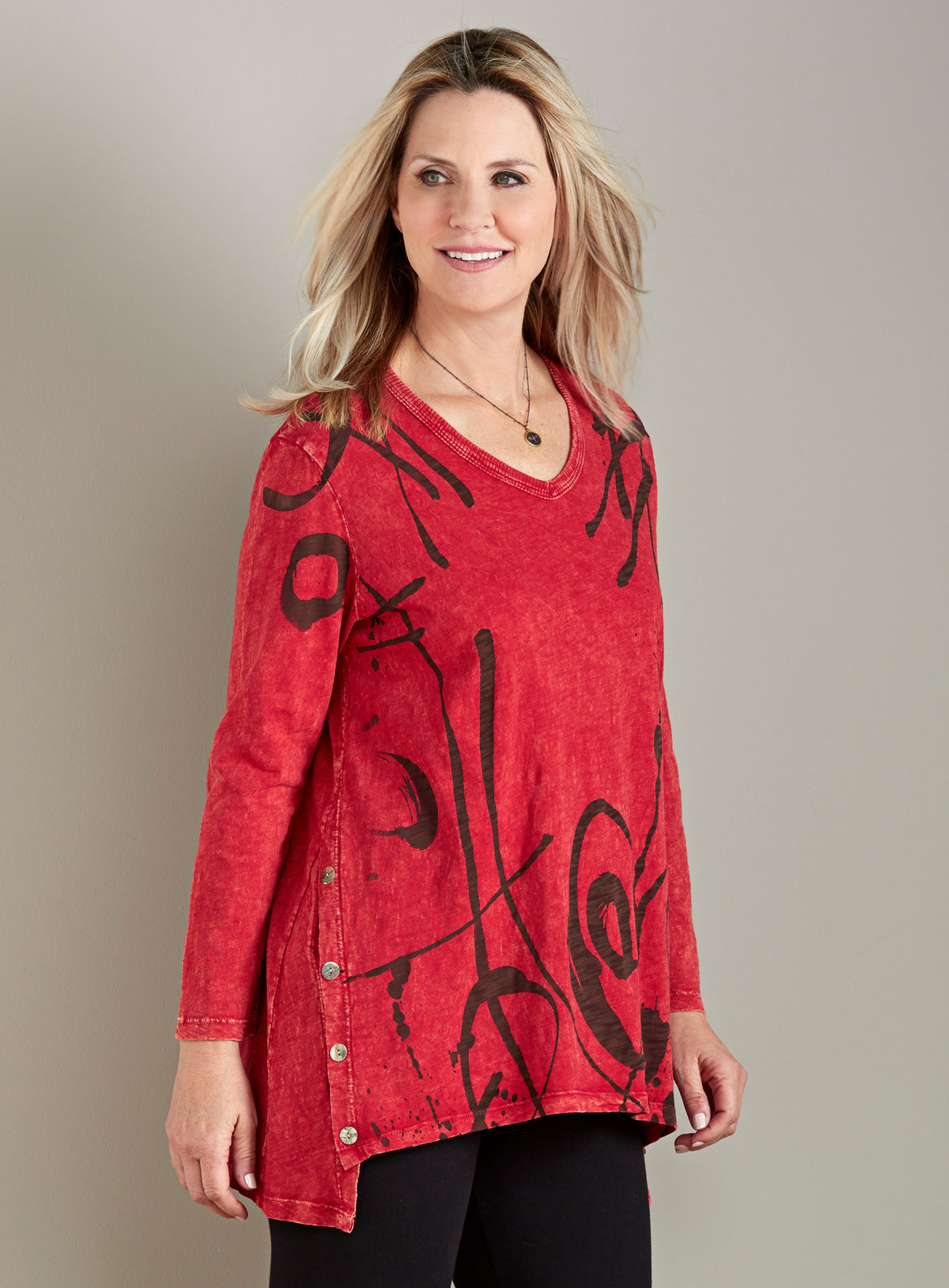 Tunic Letters Red Letter Day Button Tunic | Petalura