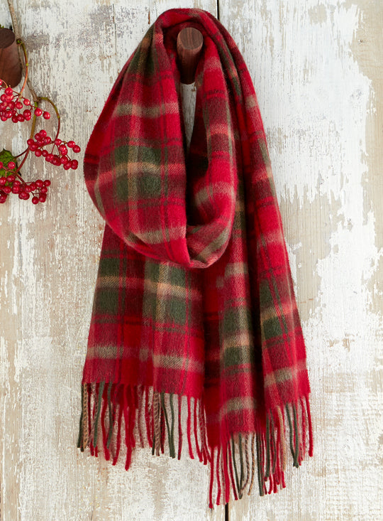 Maple Leaf Tartan Lambswool Scarf
