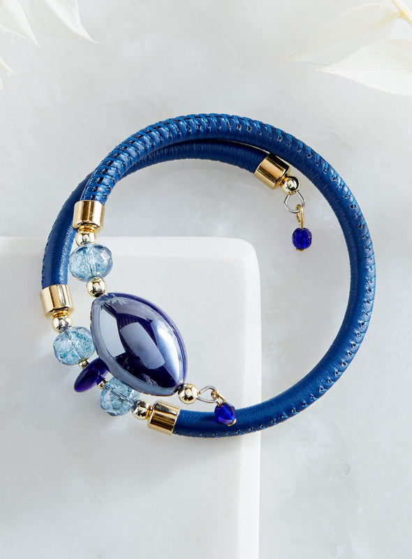 Murano Mirror Glass Wrap Bracelet